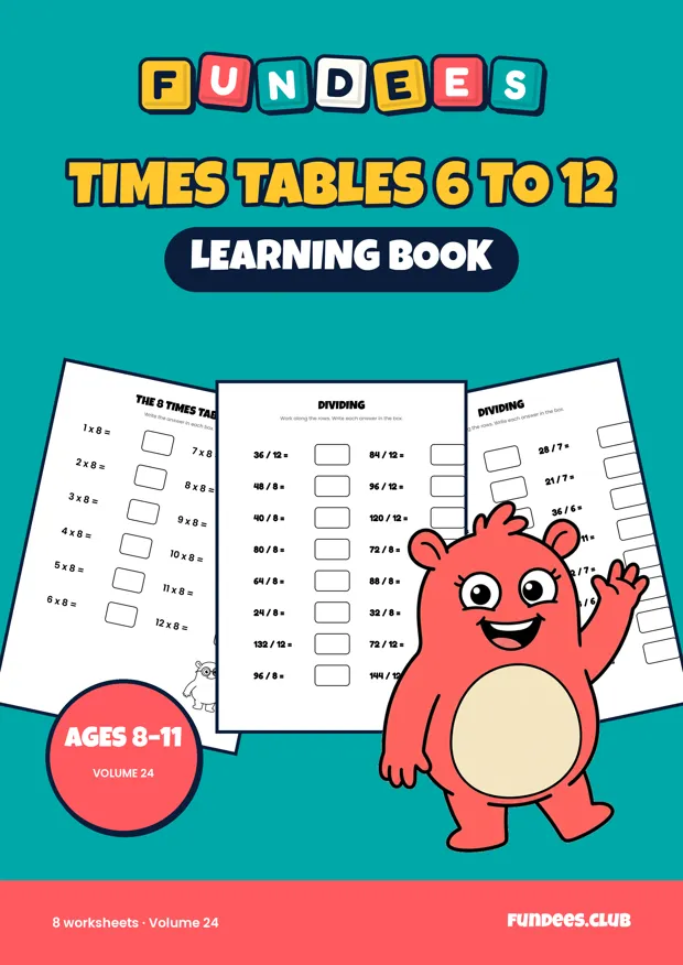 Times Tables 6 to 12 24, Ages 8–11
