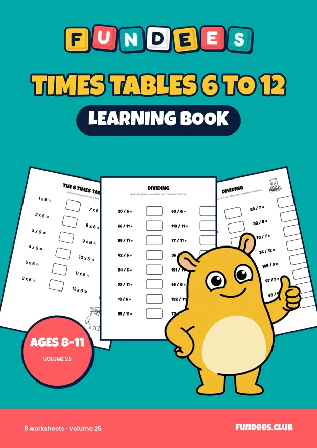 Times Tables 6 to 12 25, Ages 8–11