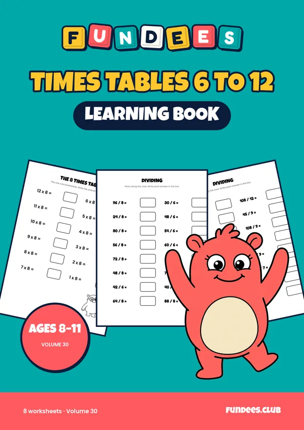 Times Tables 6 to 12 30, Ages 8–11