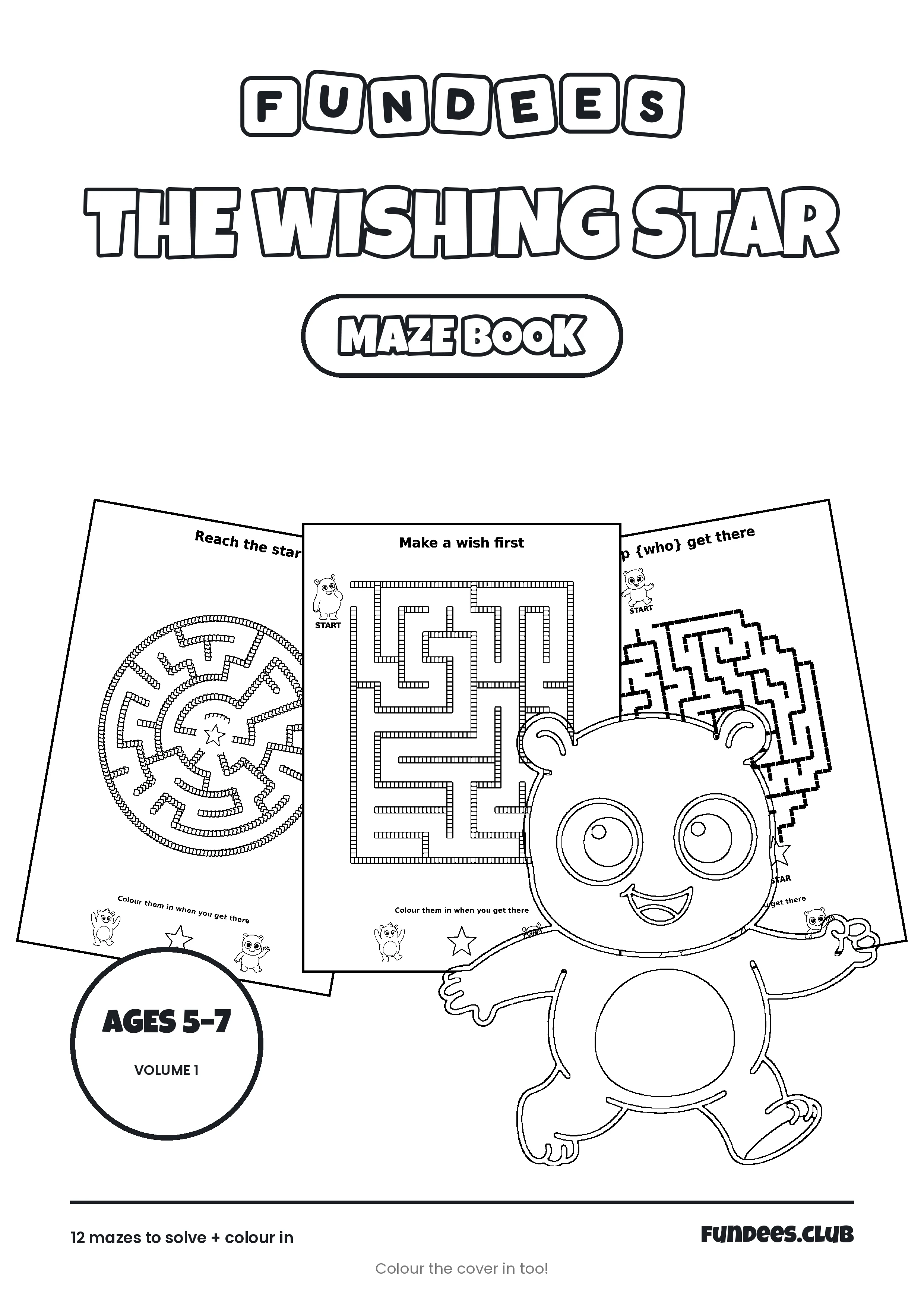 The Wishing Star coloring book cover, Ages 5–7, volume 1