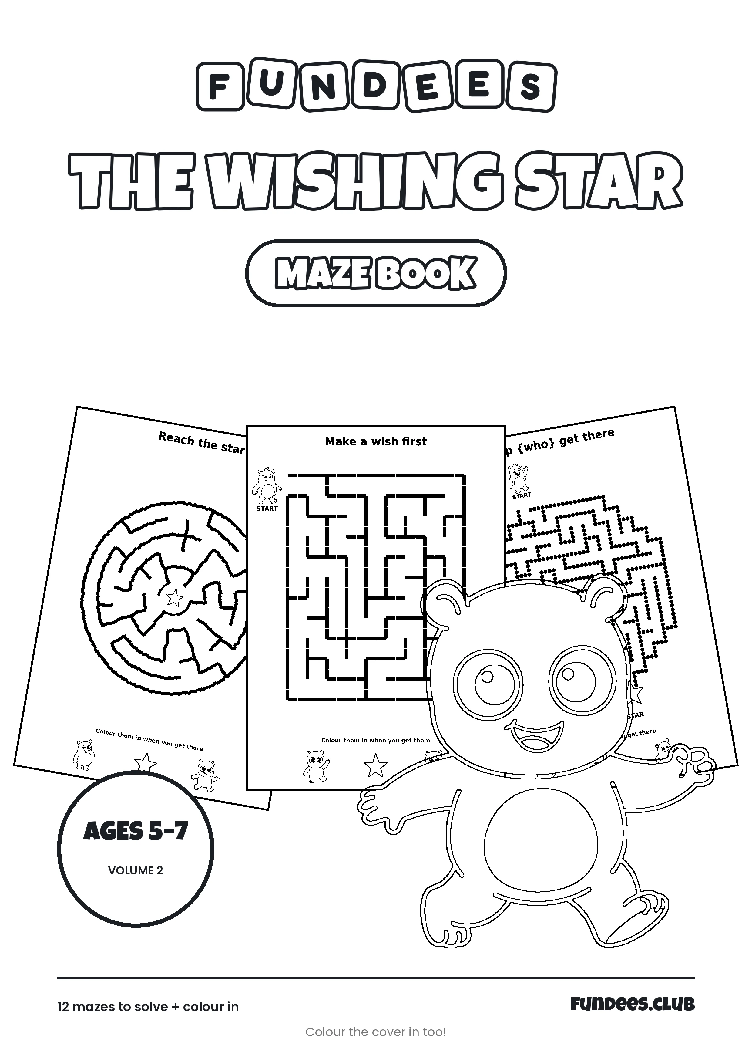 The Wishing Star coloring book cover, Ages 5–7, volume 2