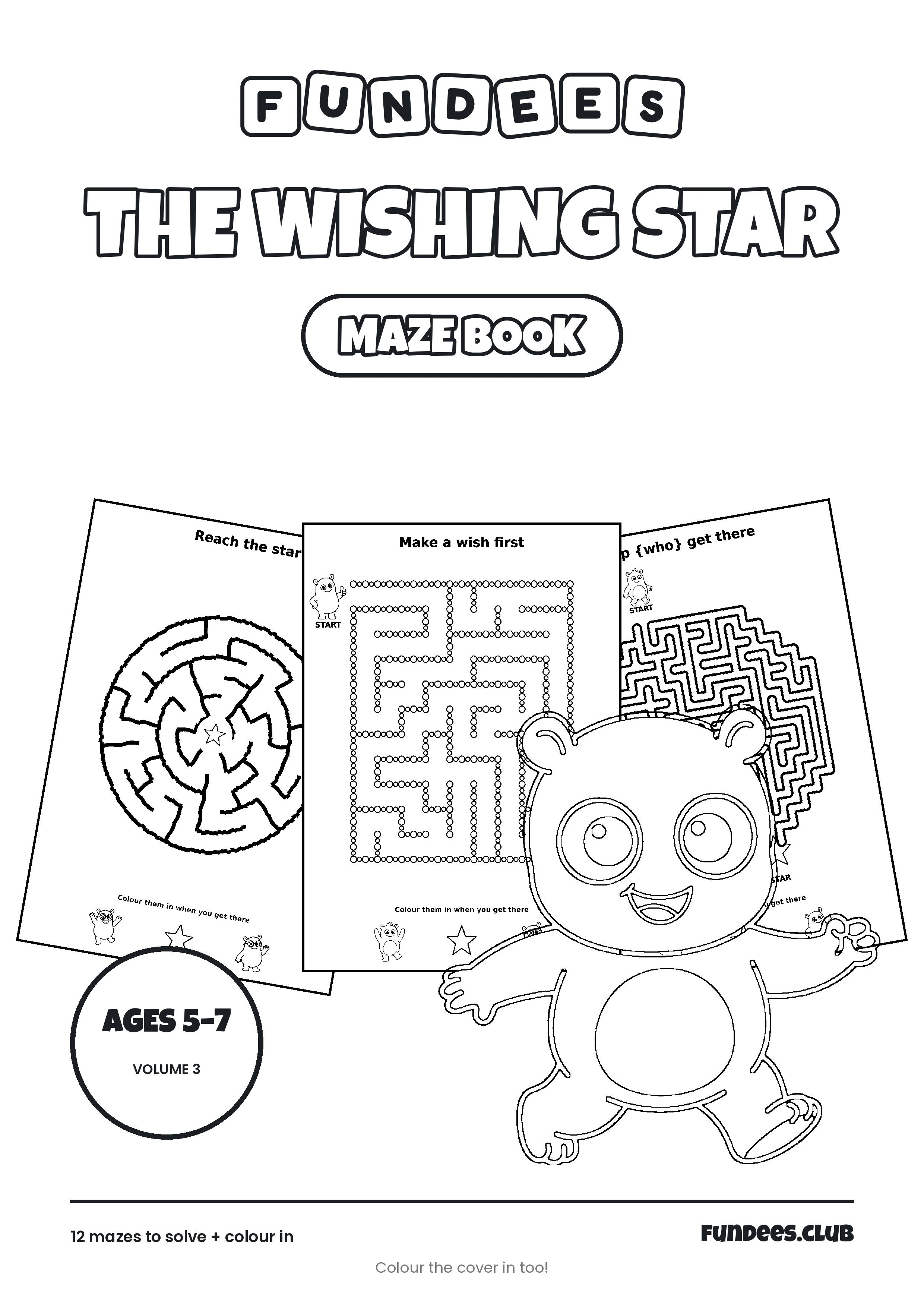 The Wishing Star coloring book cover, Ages 5–7, volume 3