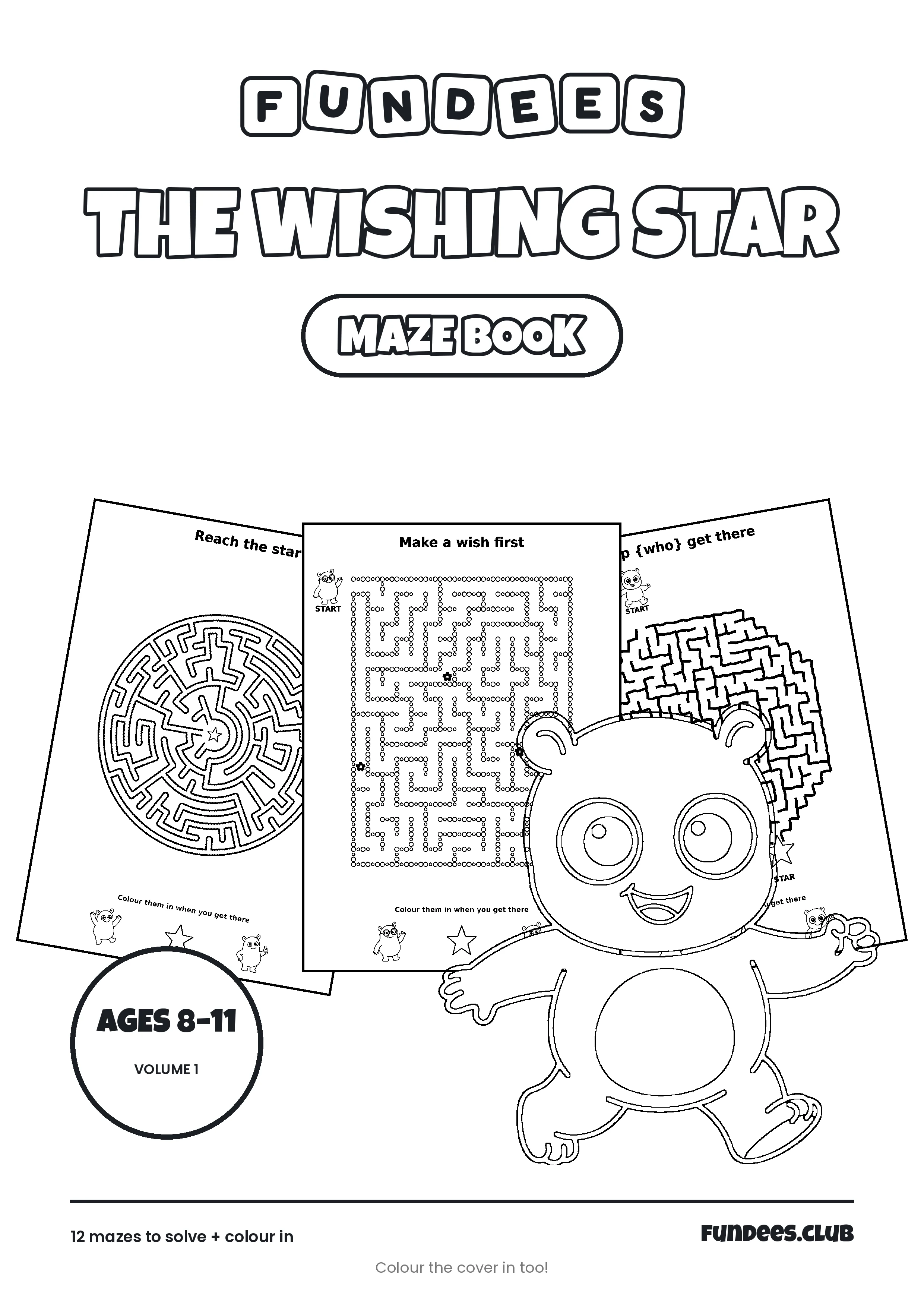 The Wishing Star coloring book cover, Ages 8–11, volume 1
