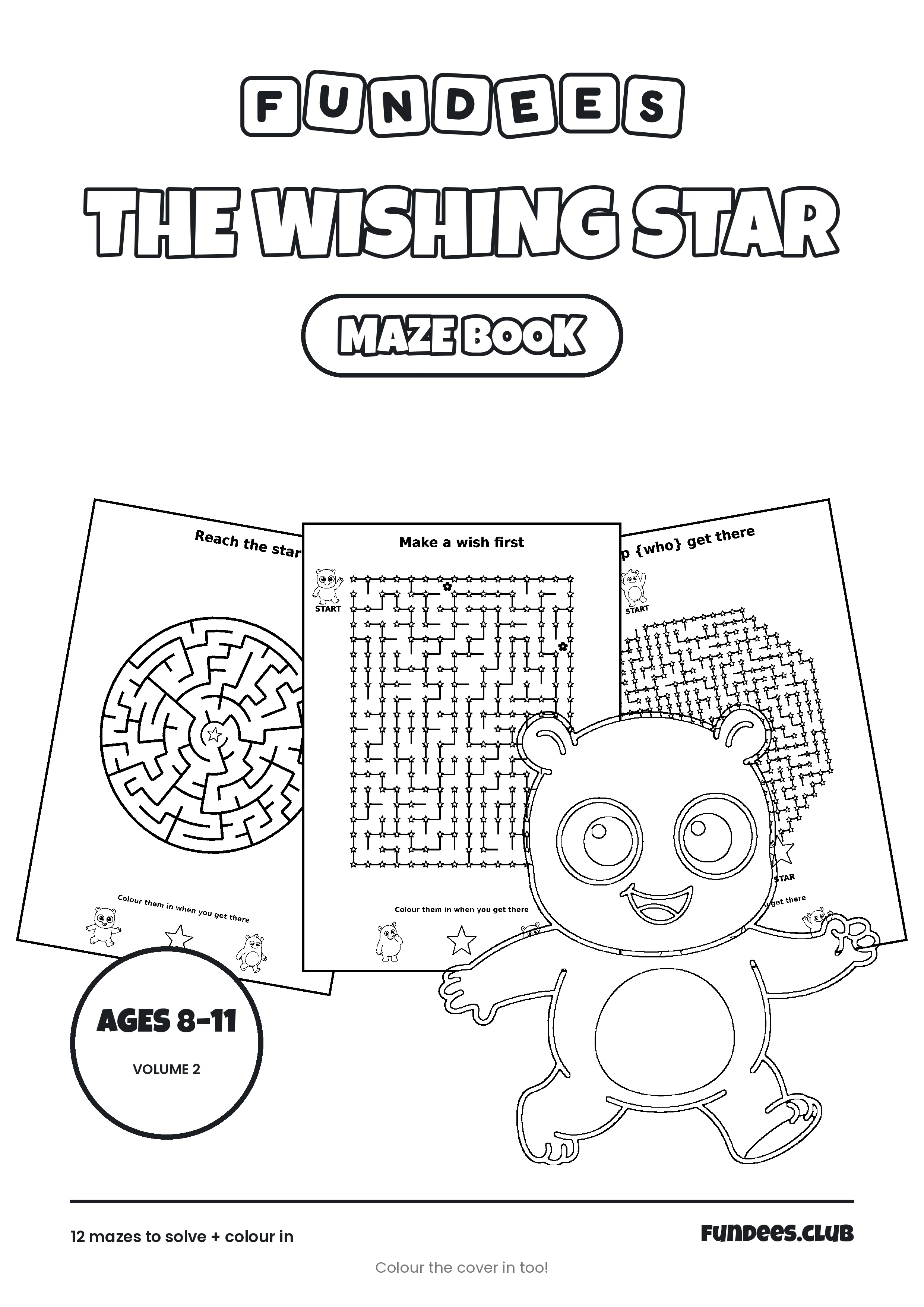 The Wishing Star coloring book cover, Ages 8–11, volume 2