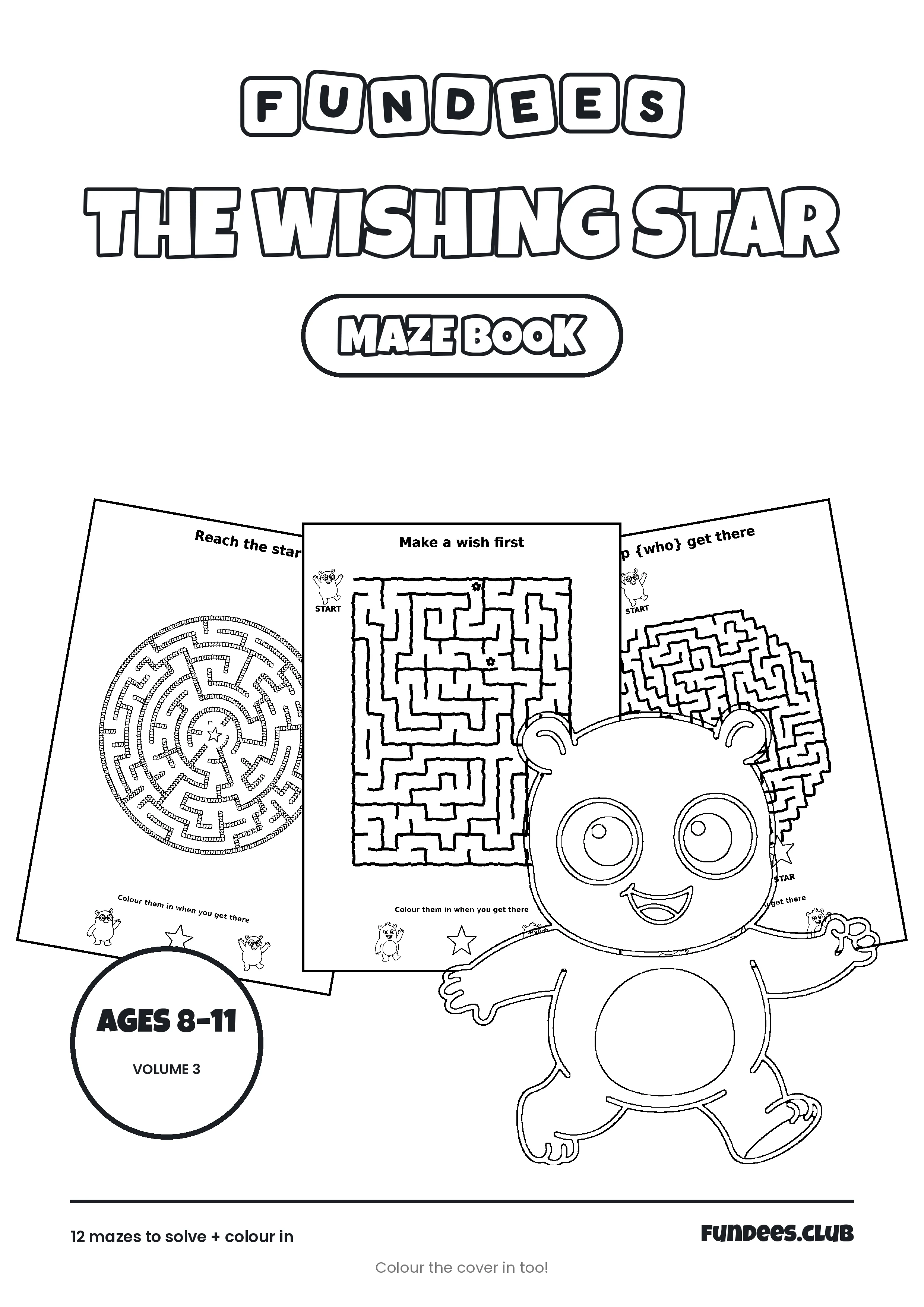 The Wishing Star coloring book cover, Ages 8–11, volume 3