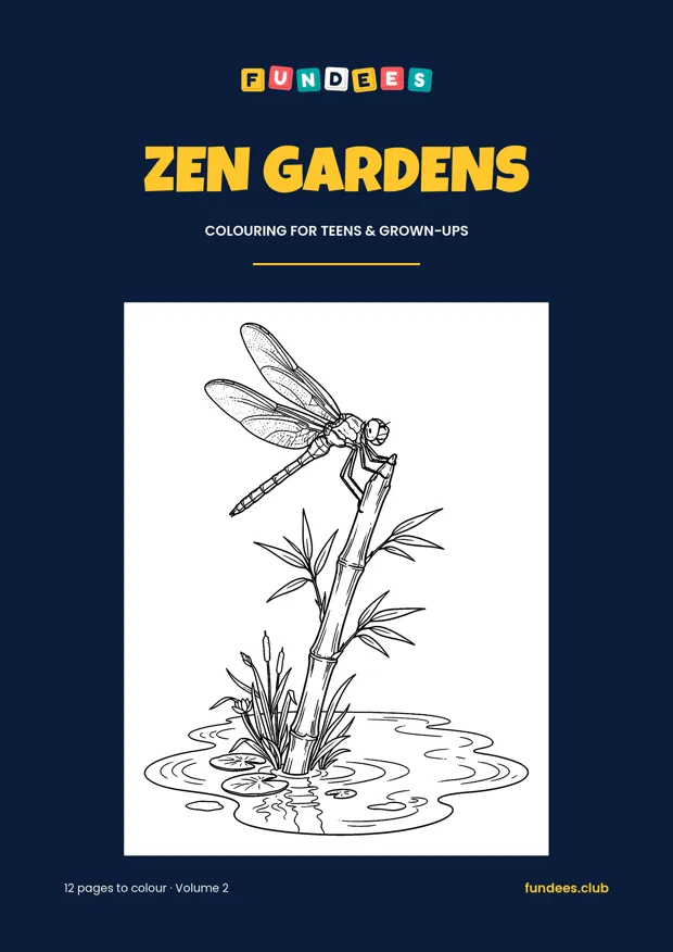 Zen Gardens coloring book cover, Teens & grown-ups, volume 2